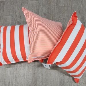 2 Lacoste Striped Reversible Pillows 16 x 16 New